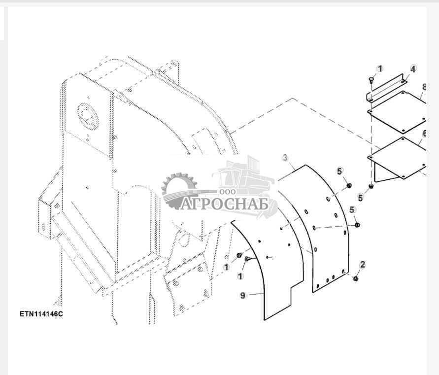 Крышка элеватора чистого зерна без GreenStar™ 